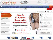 Tablet Screenshot of cuisinresto.com
